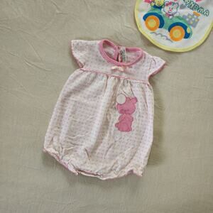 Vintage Healthtex Pink Bear Onesie 9 months